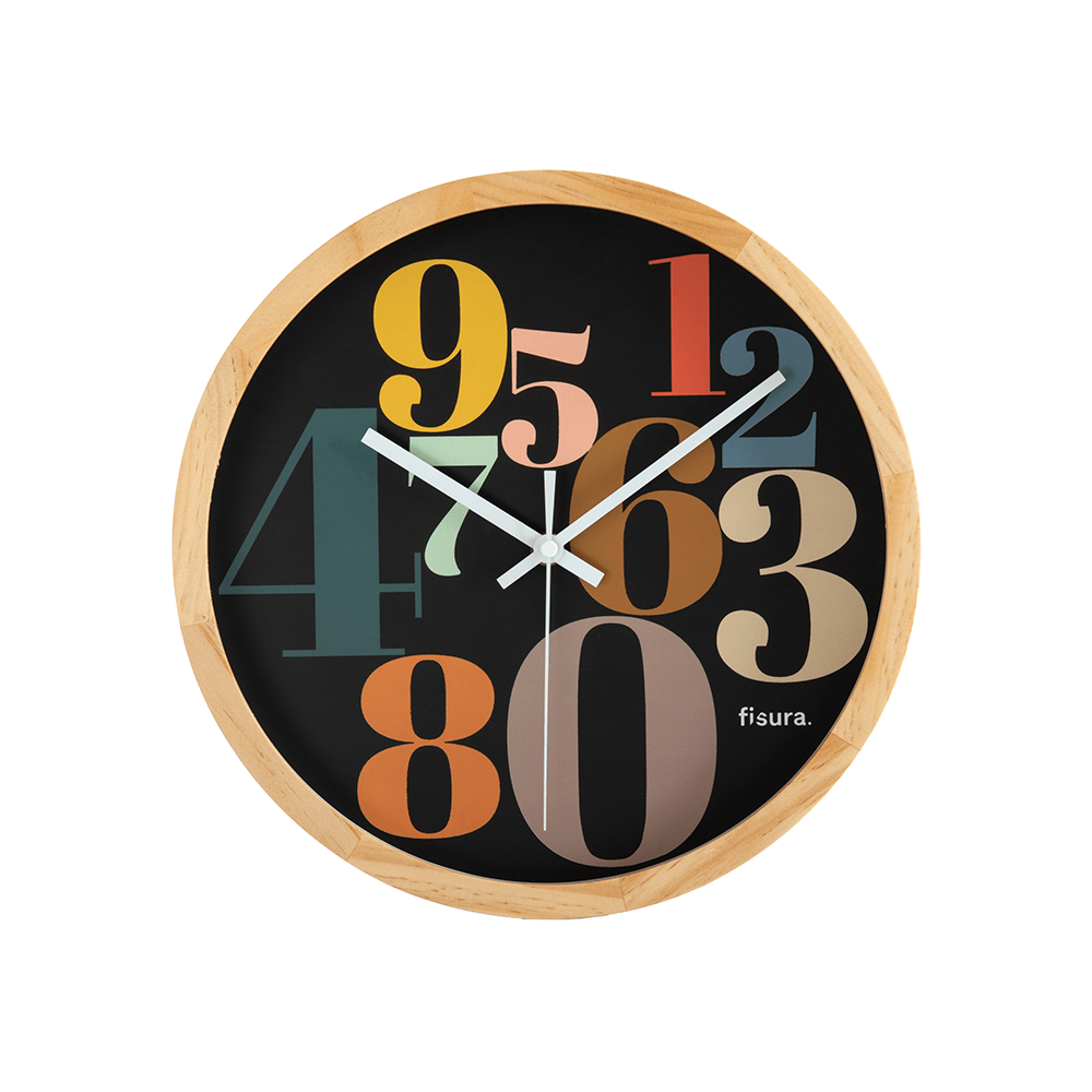 Reloj "Numbers Multicolor" Negro