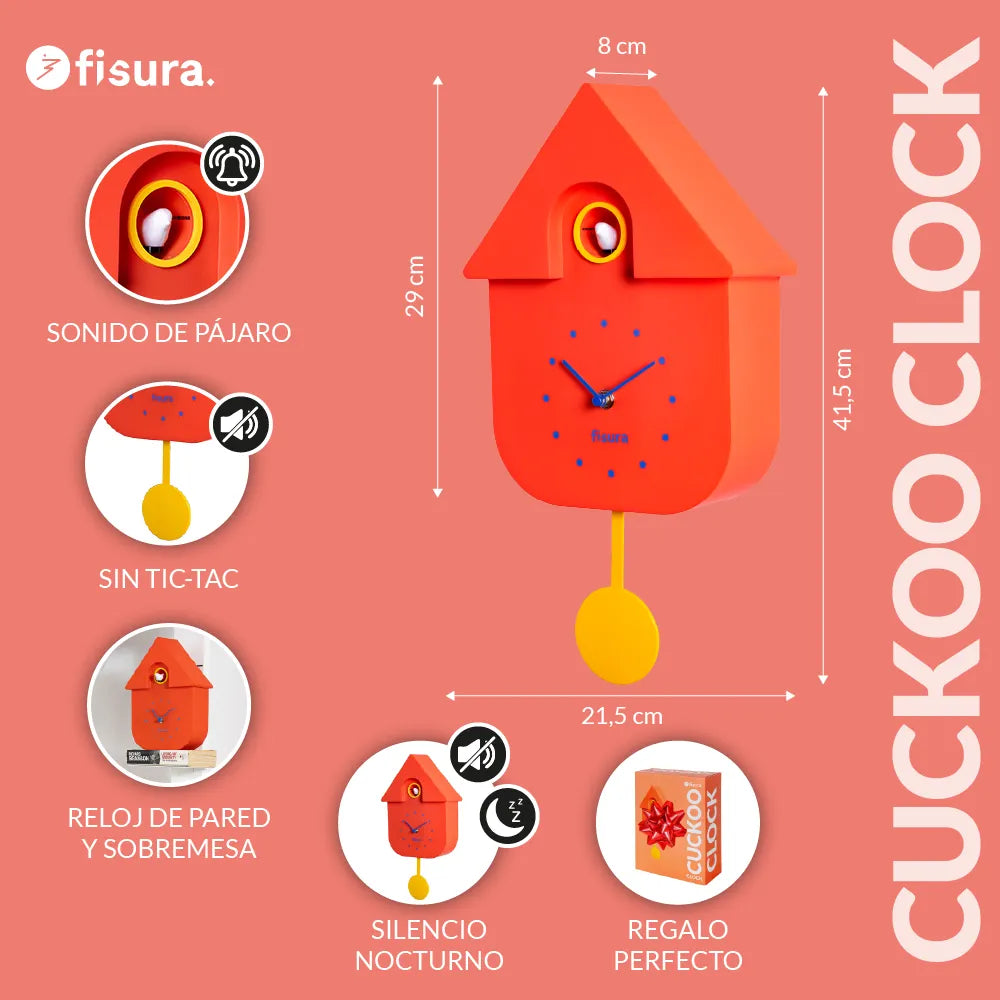 Reloj Cuco casita multicolor