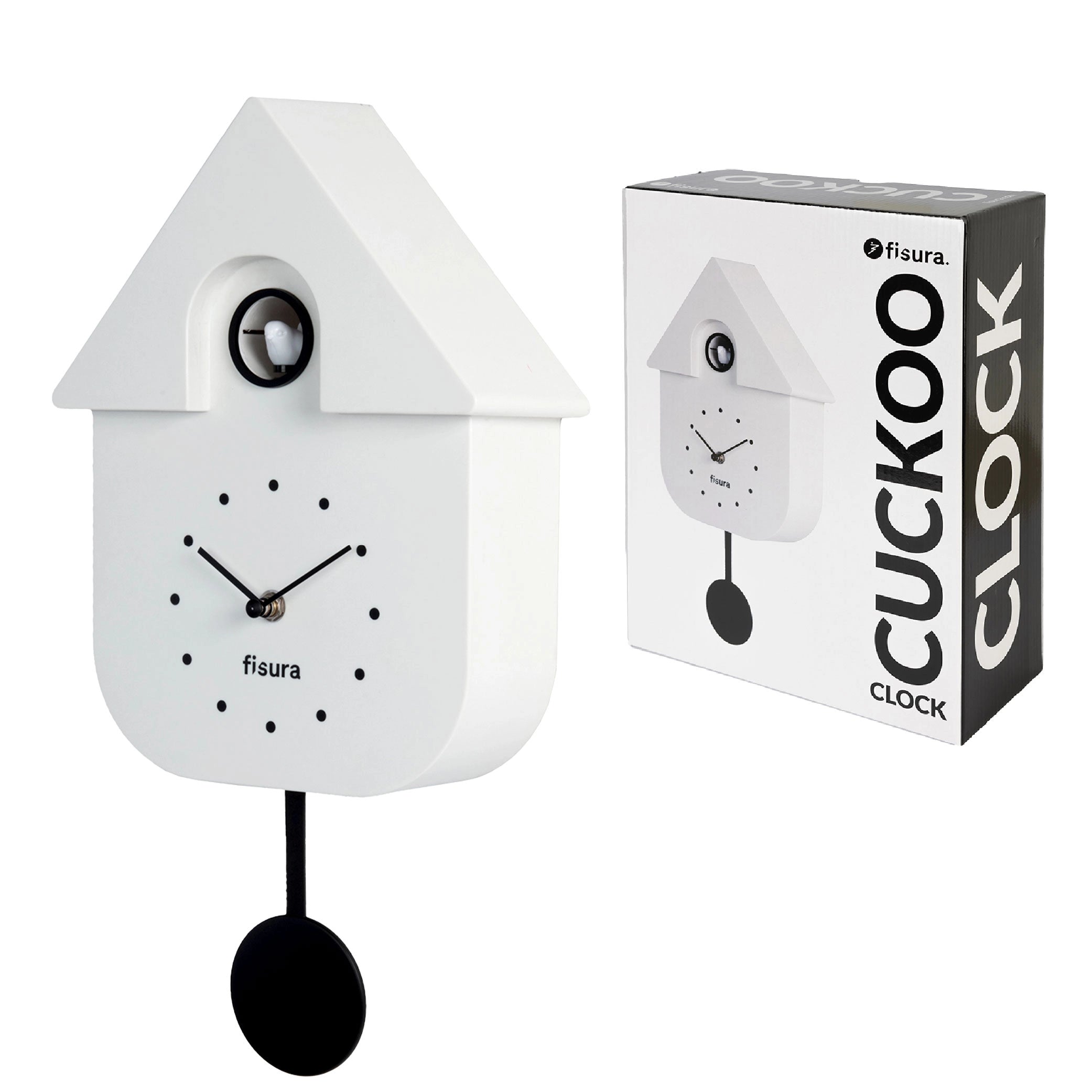 Reloj Cuco casita - Blanco con Dial