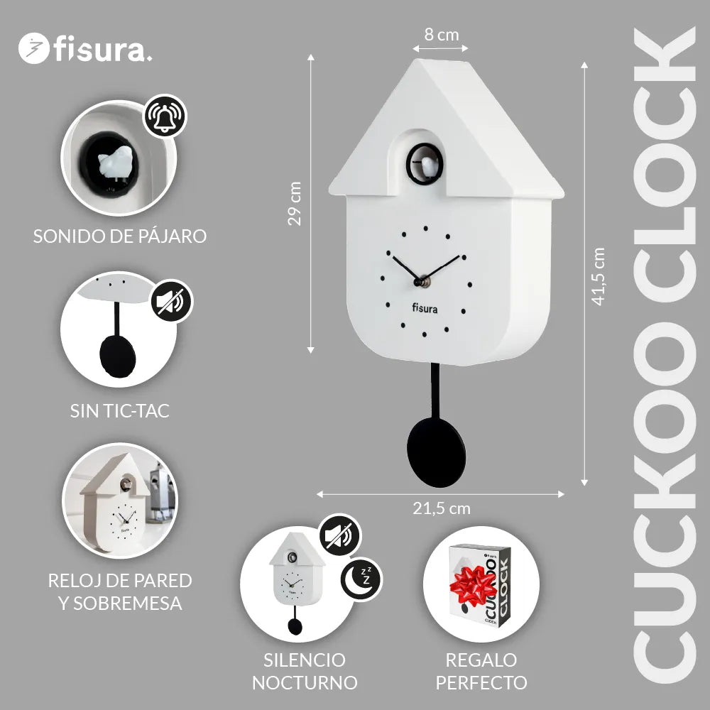 Reloj Cuco casita - Blanco con Dial