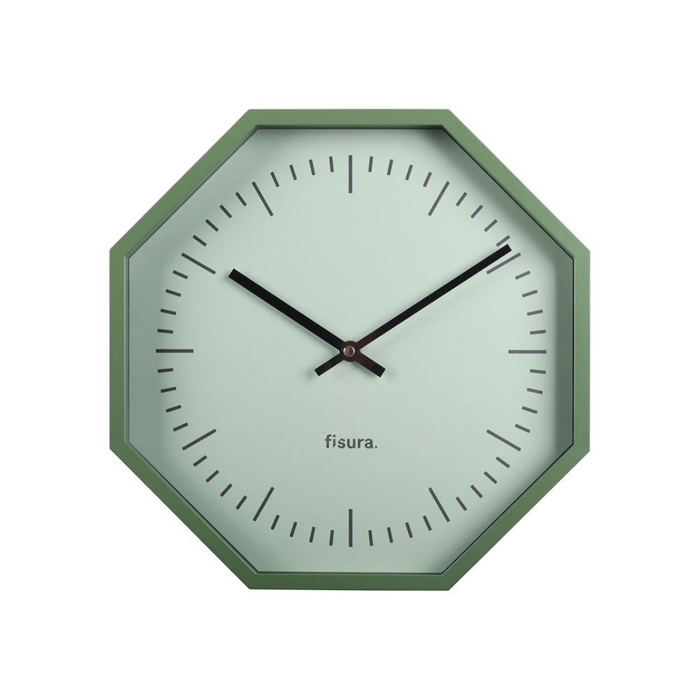 Reloj de Pared Octogonal Verde