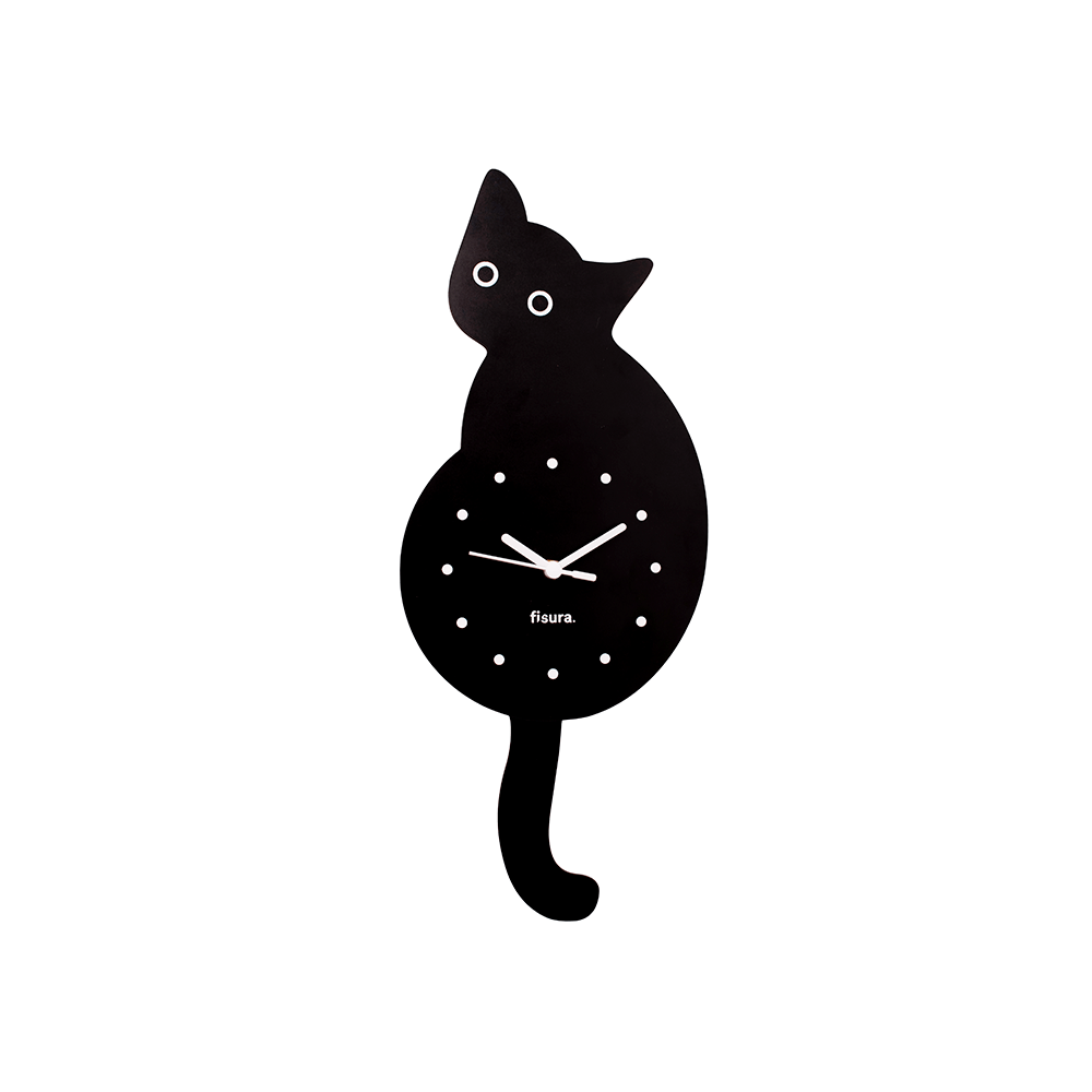 Reloj gato negro