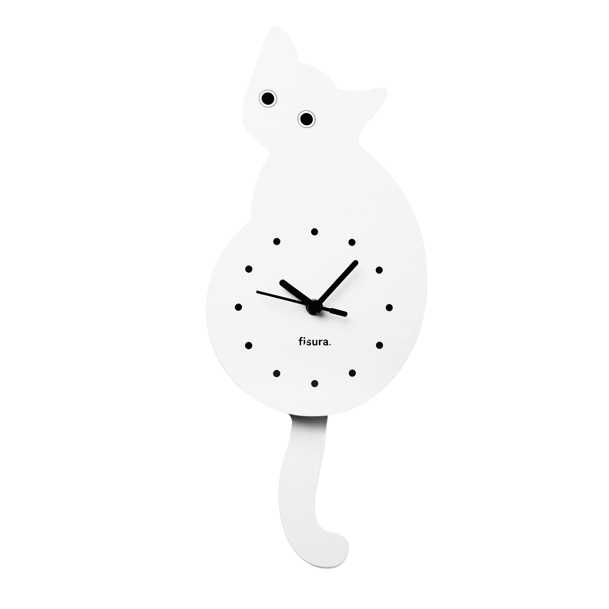 Reloj gato blanco