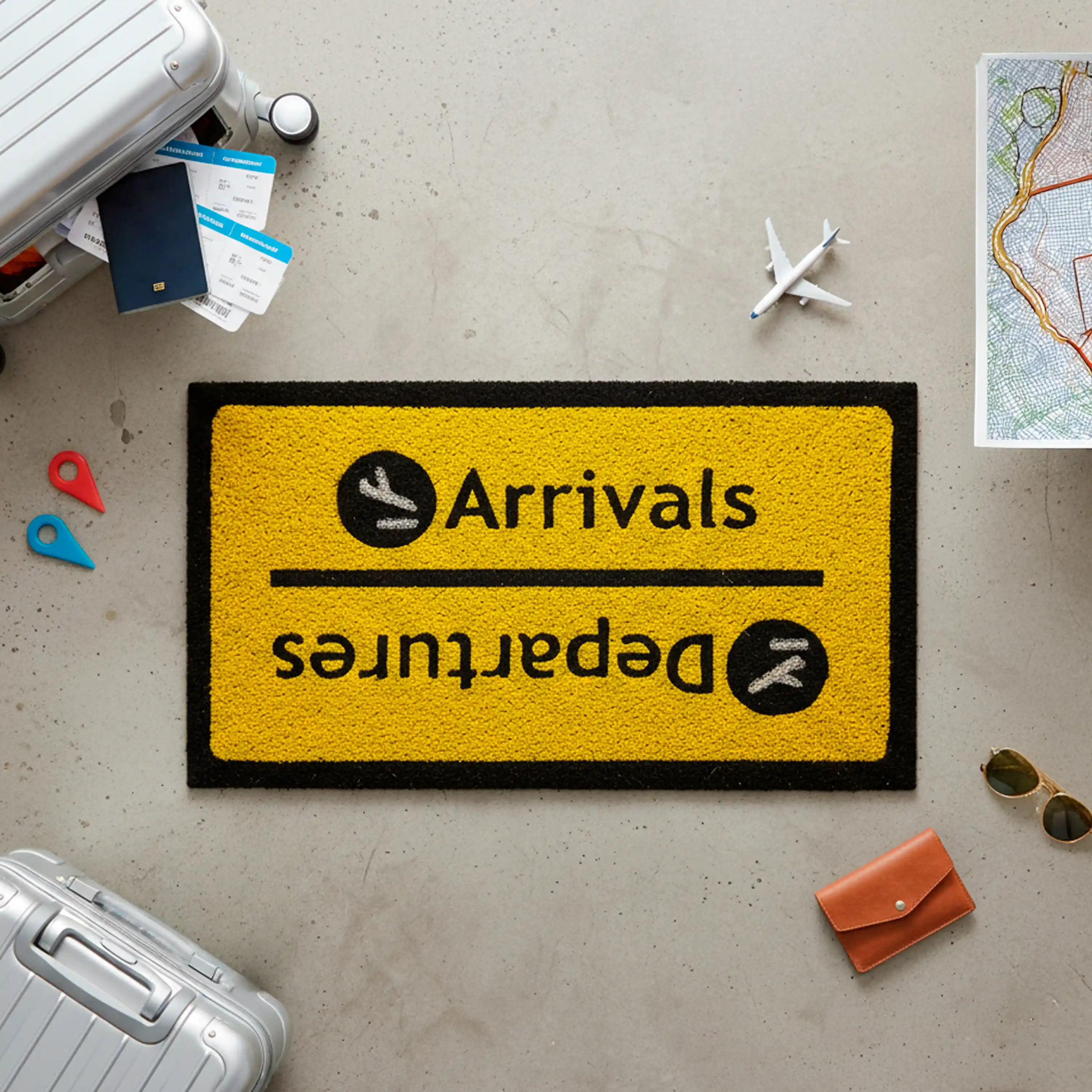 Felpudo "Arrivals/Departures"