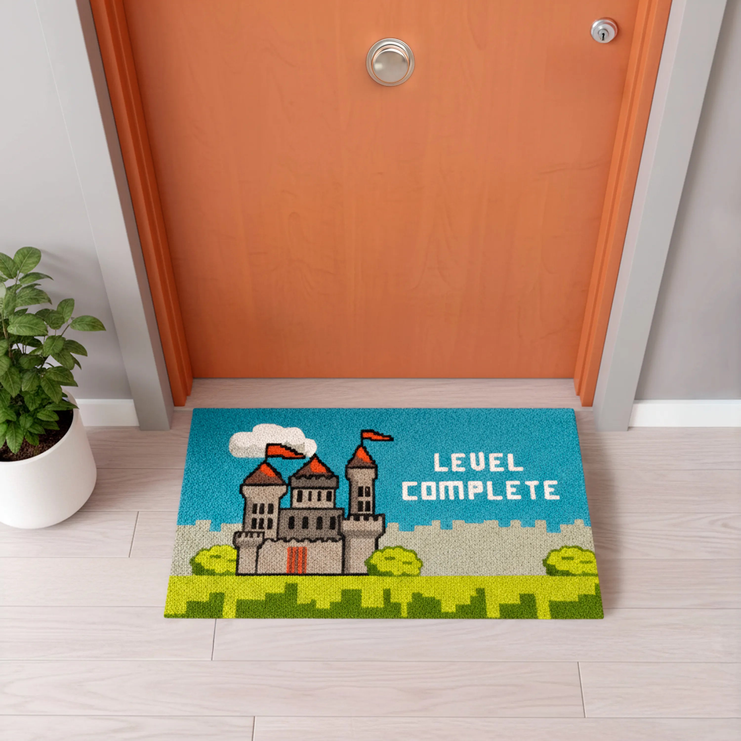 Felpudo "Level complete"