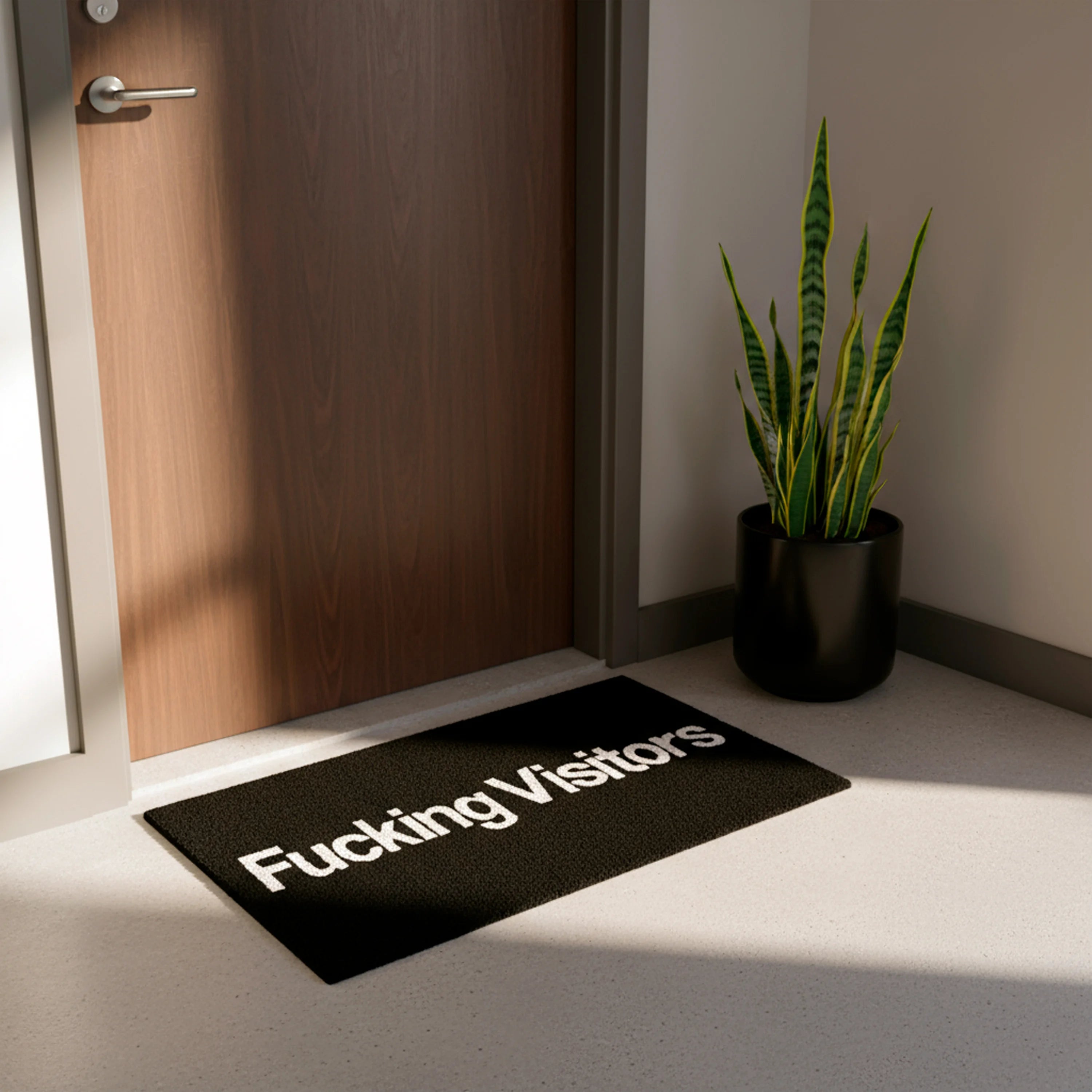 Fußmatte „Fucking visitors“