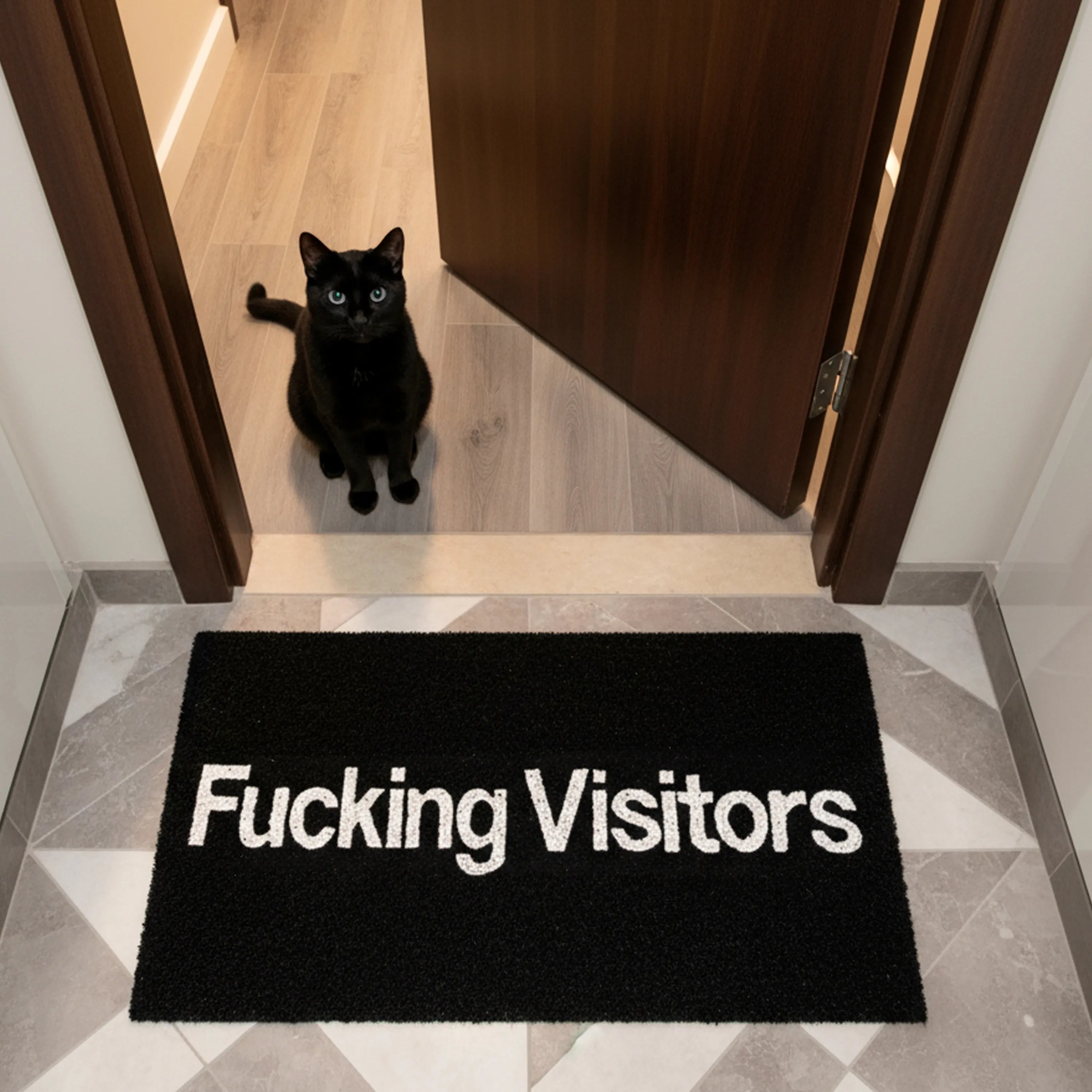 Fußmatte „Fucking visitors“