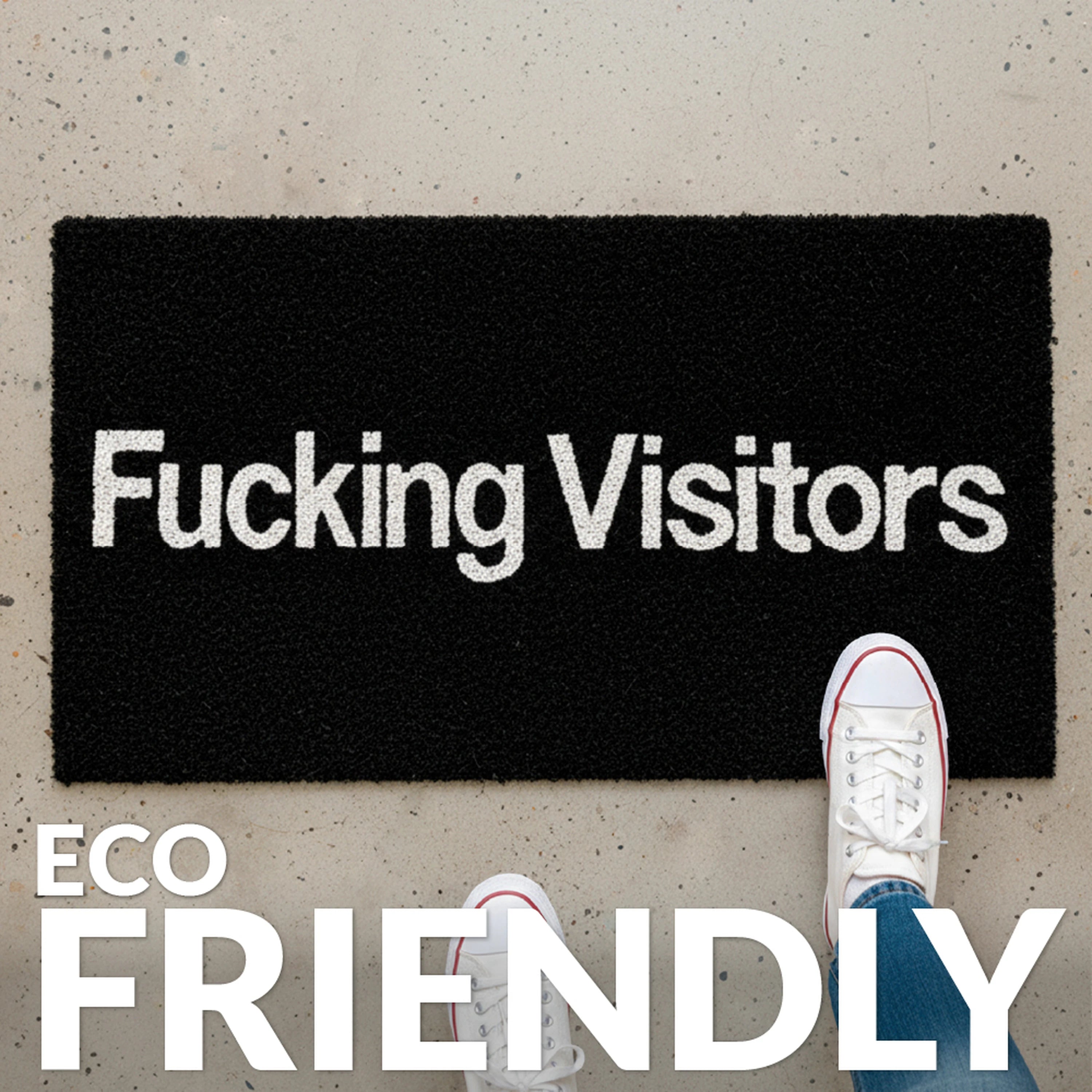 Felpudo "Fucking visitors”