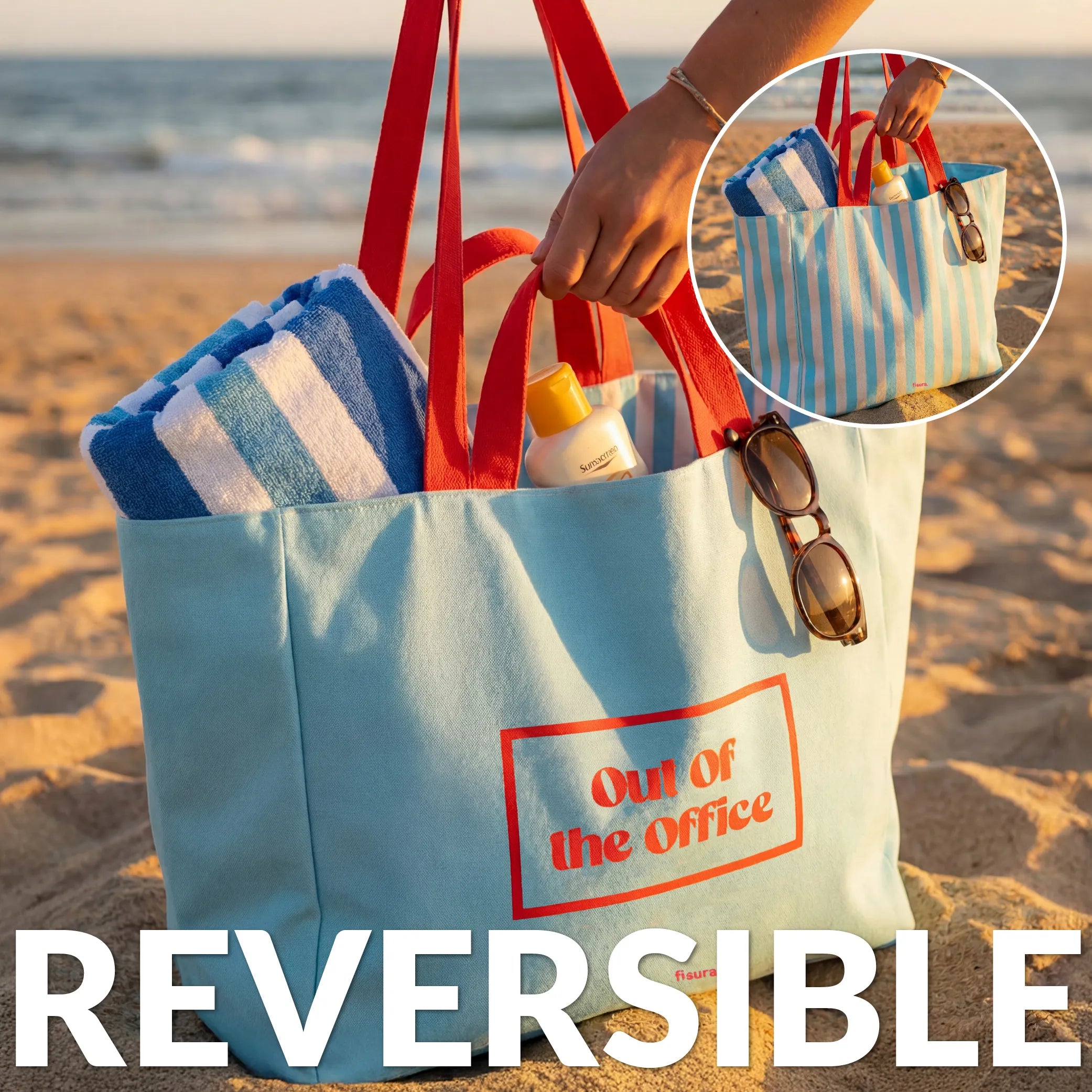 Sac de plage “Out of the office”