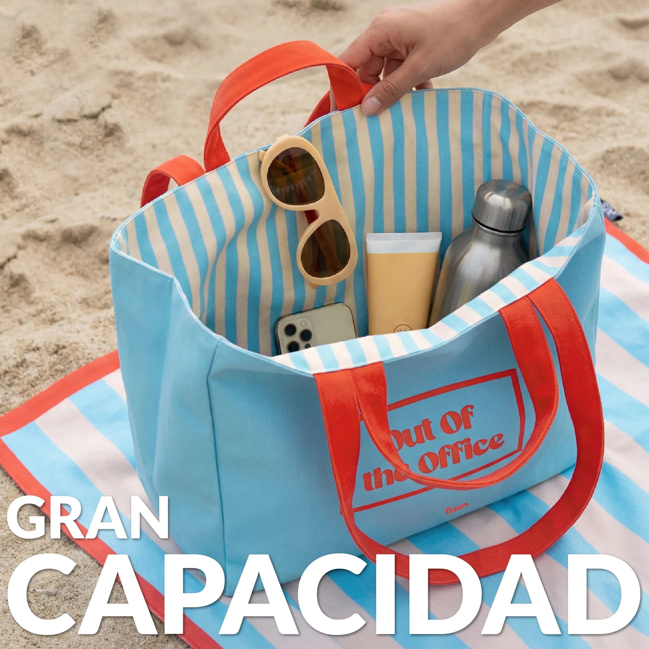 Sac de plage “Out of the office”