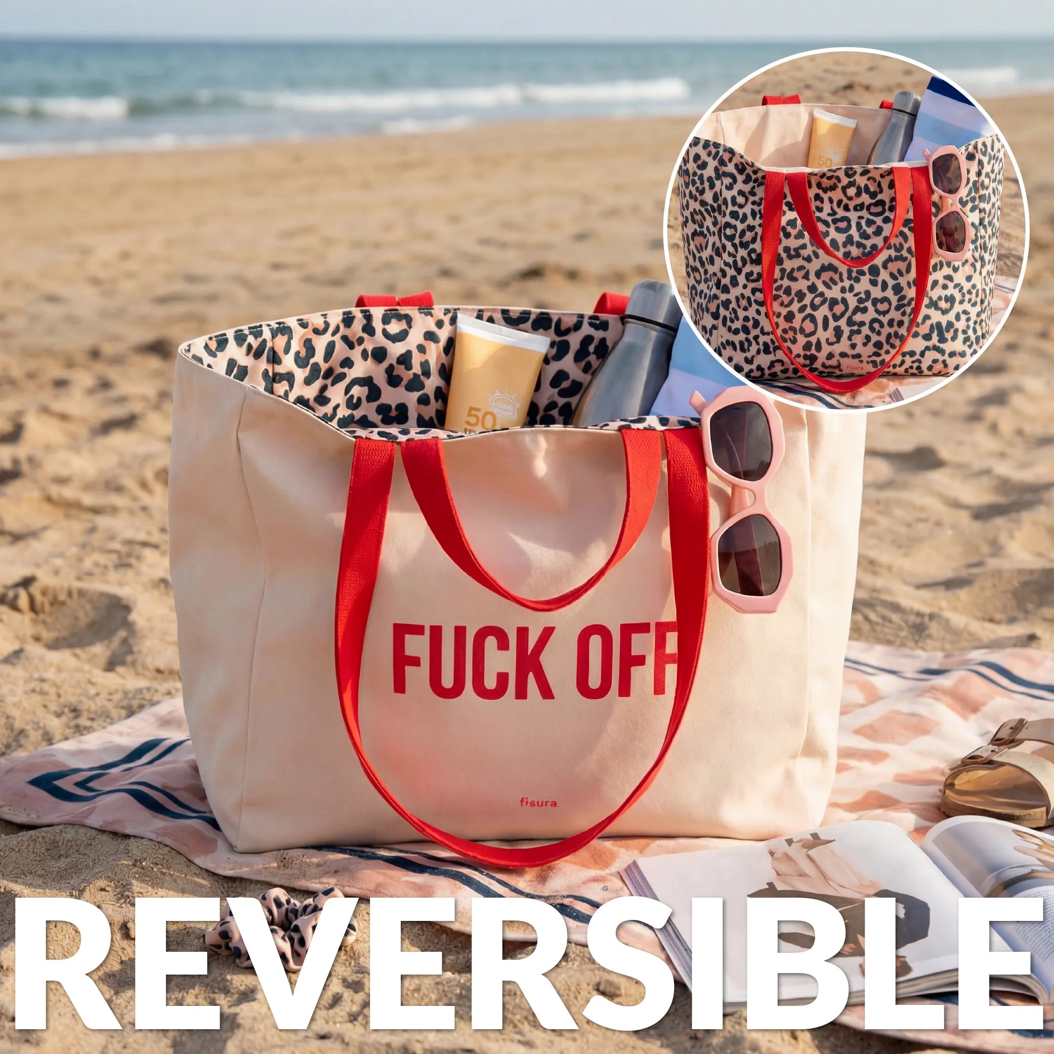 Bolsa de playa “Fuck off”
