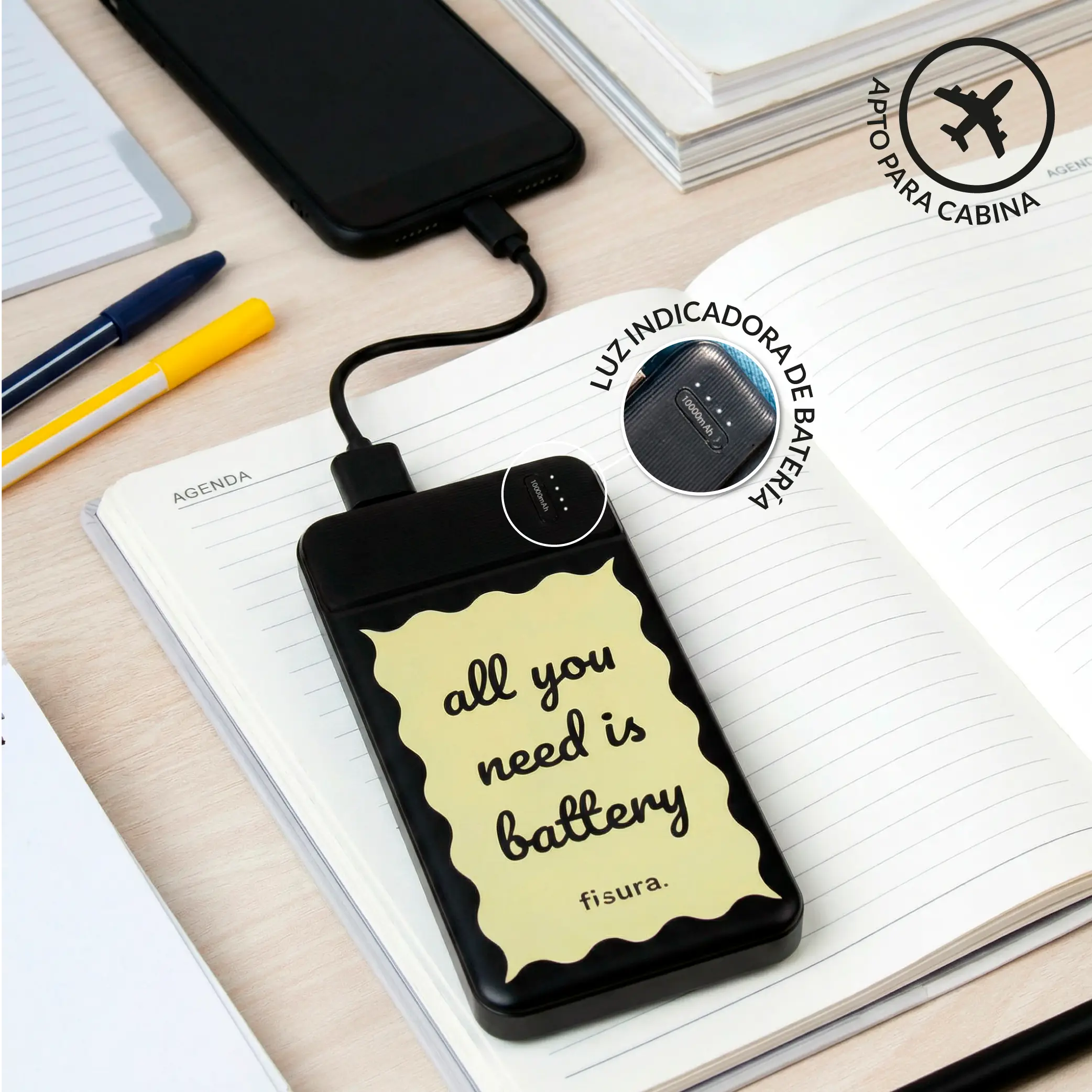 Batería portátil "All you need is battery"