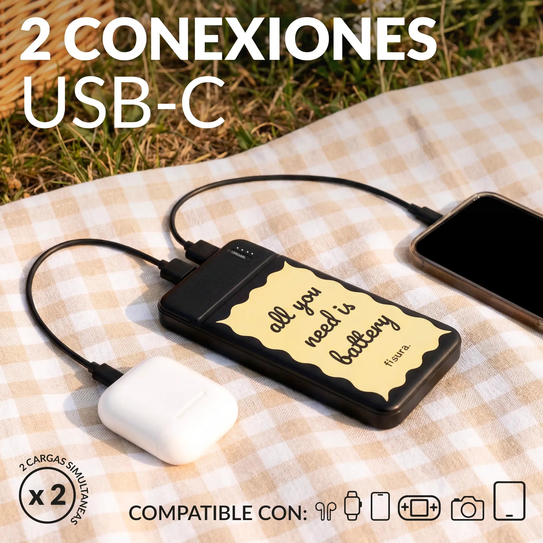 Batería portátil "All you need is battery"