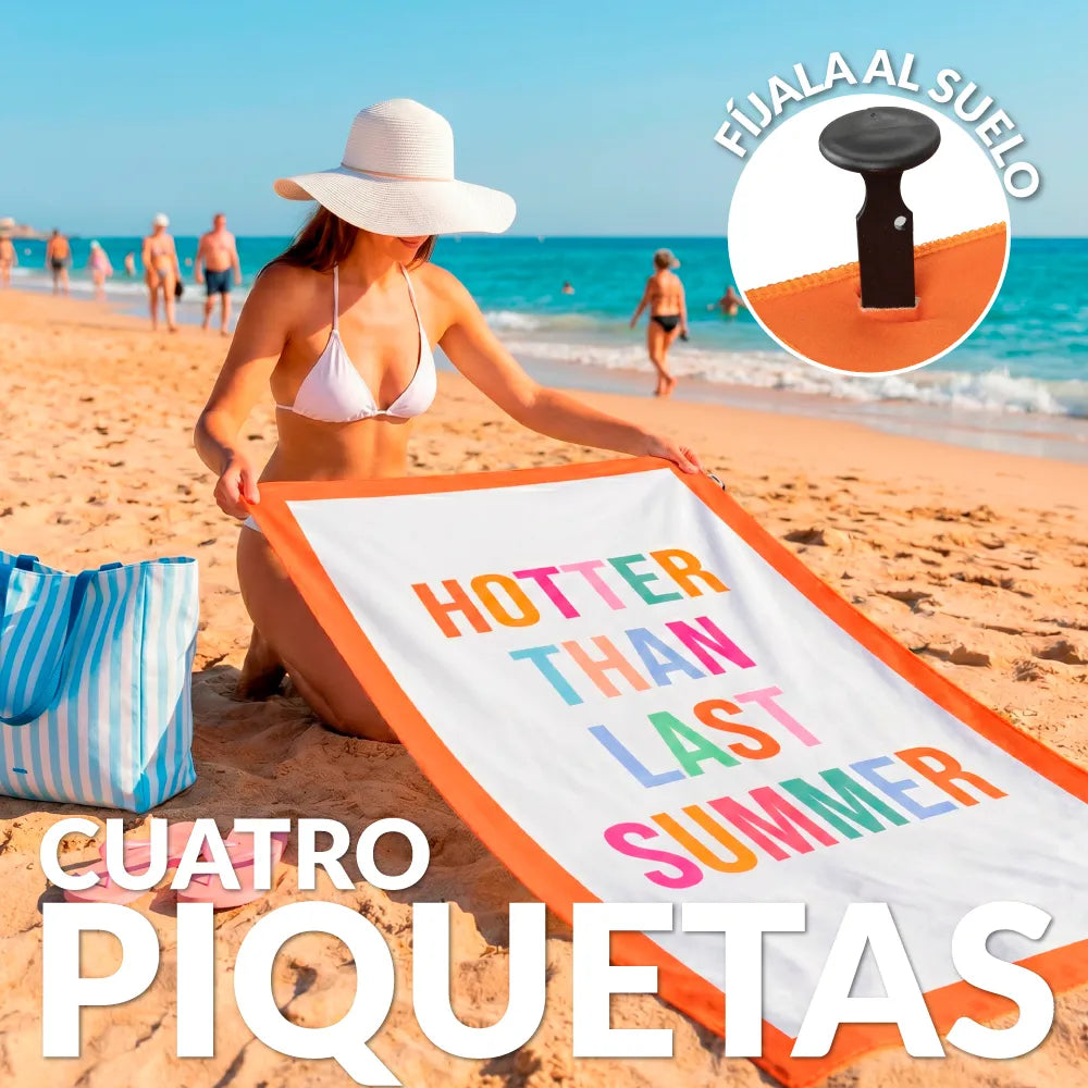 Toalla playa "hotter than last summer"