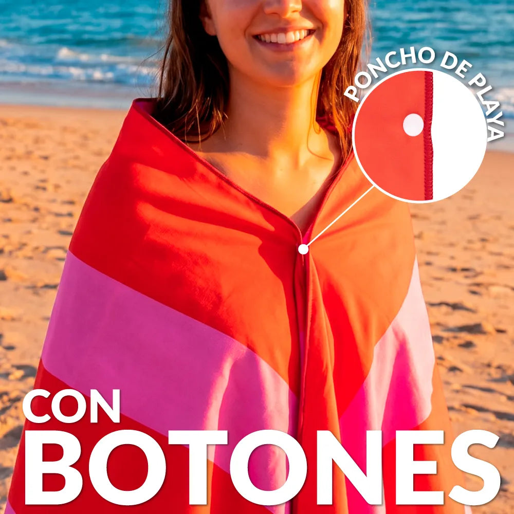 Toalla playa "better late than ugly" rosa y rojo