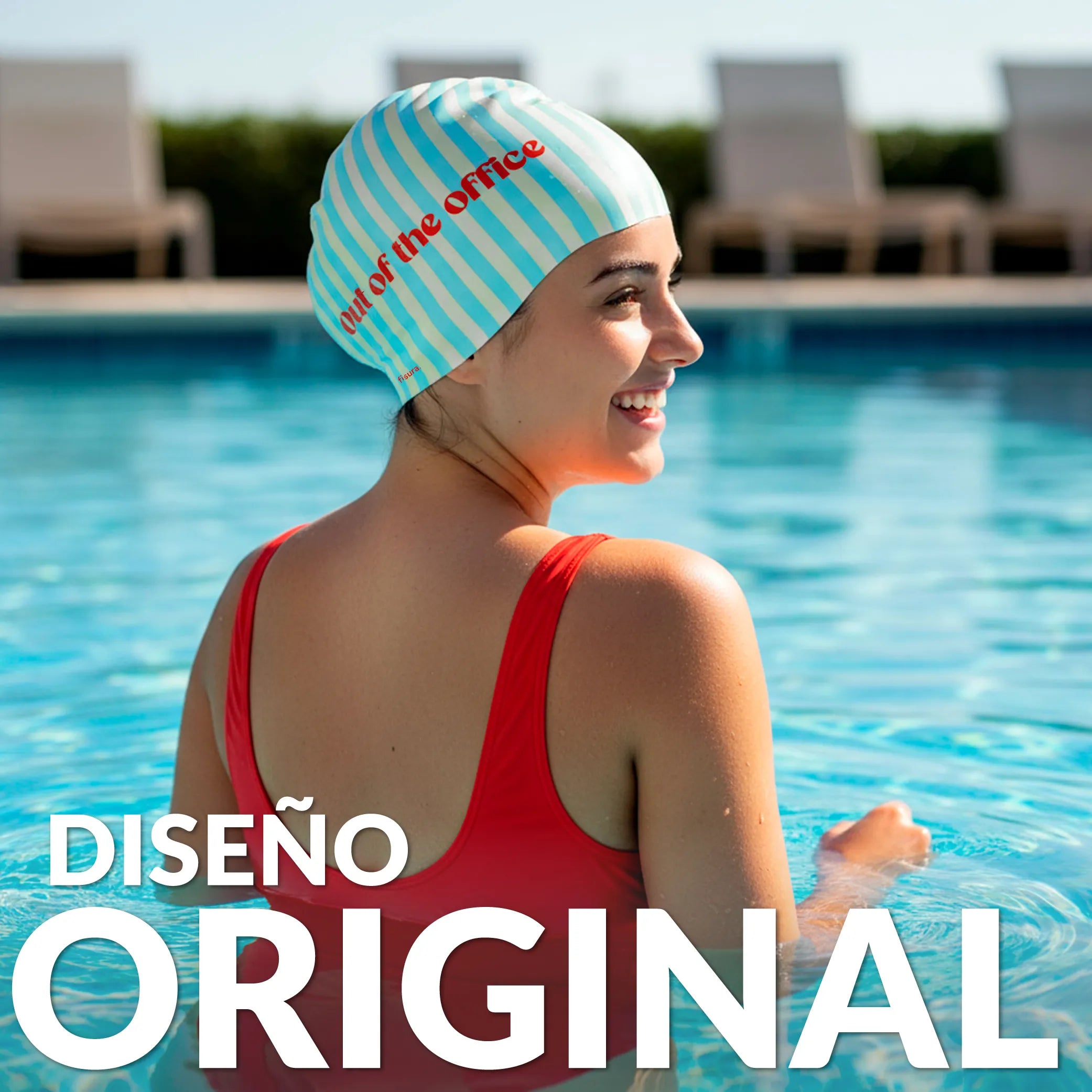 Gorro de piscina “Out of the office”