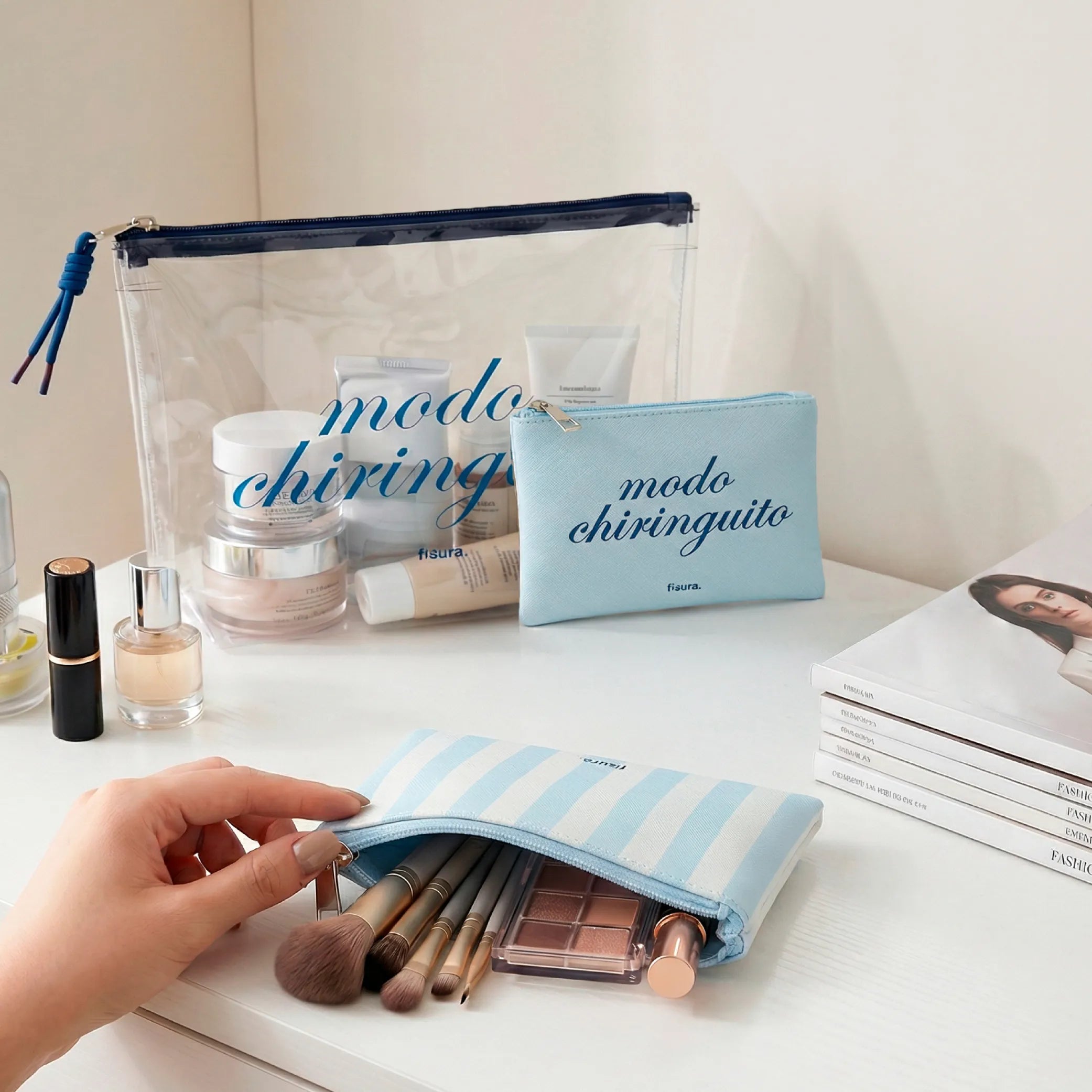 Trousse de toilette triple “Modo chiringuito”