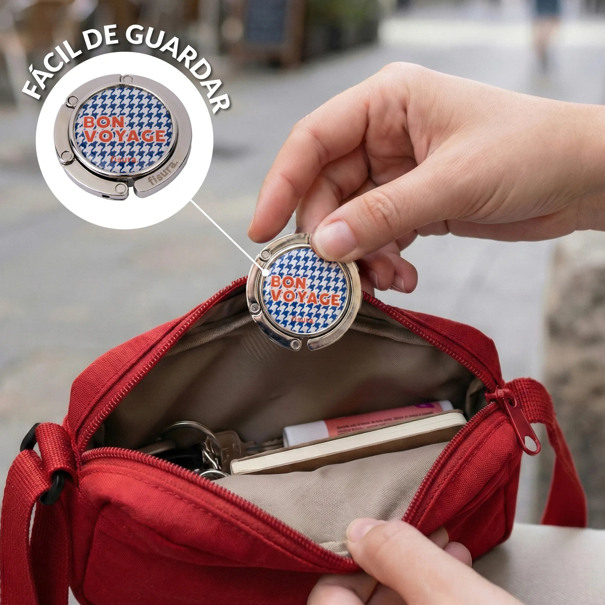 Colgador bolso "Bon voyage"
