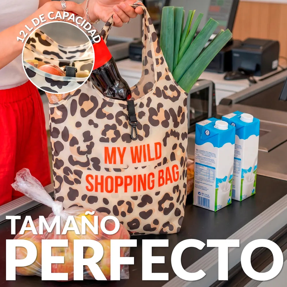 Bolsa compra plegable "My wild shopping bag"