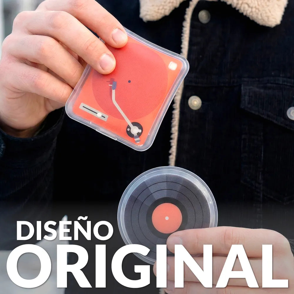 Pack de 2 calentadores de manos tocadiscos y vinilo