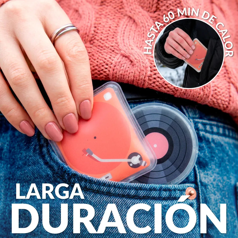 Pack de 2 calentadores de manos tocadiscos y vinilo