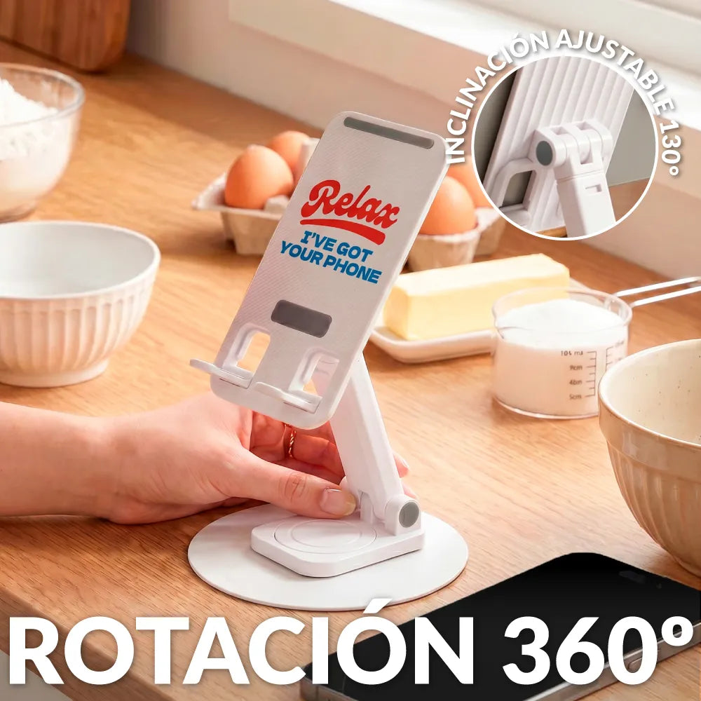 Soporte móvil plegable “Relax, I’ve got your phone”