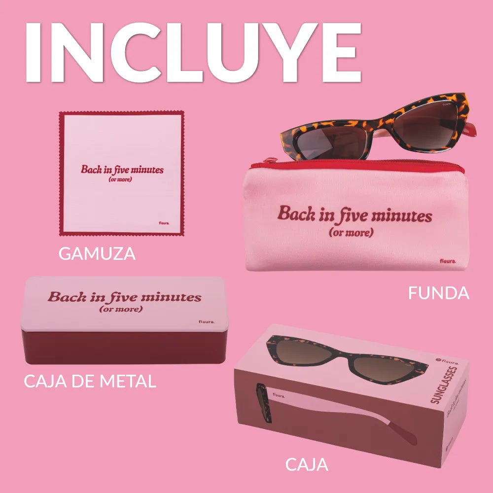 Gafas de sol “Back in five minutes”