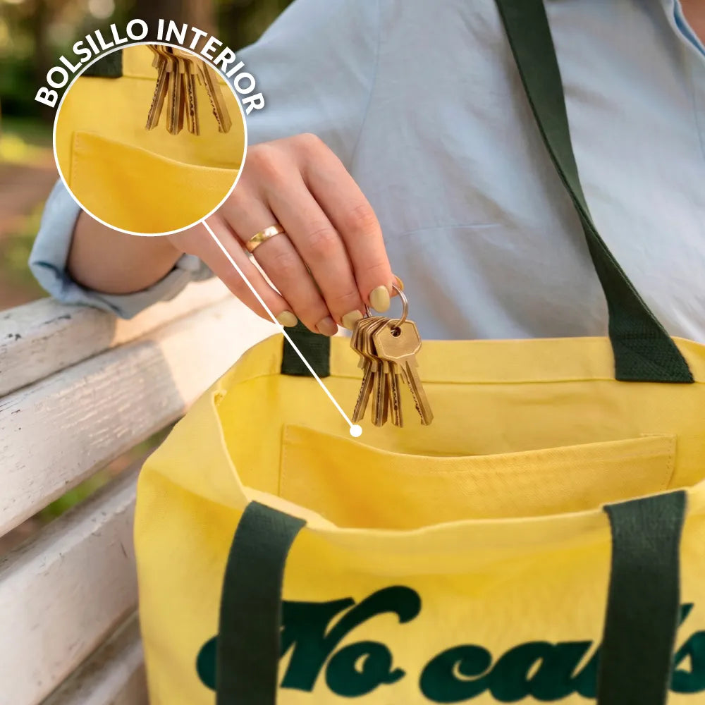 Tote bag pana “No calls, please”