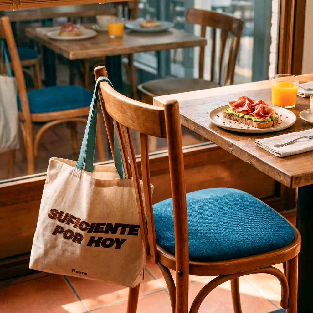 Tote bag pana "Suficiente por hoy”