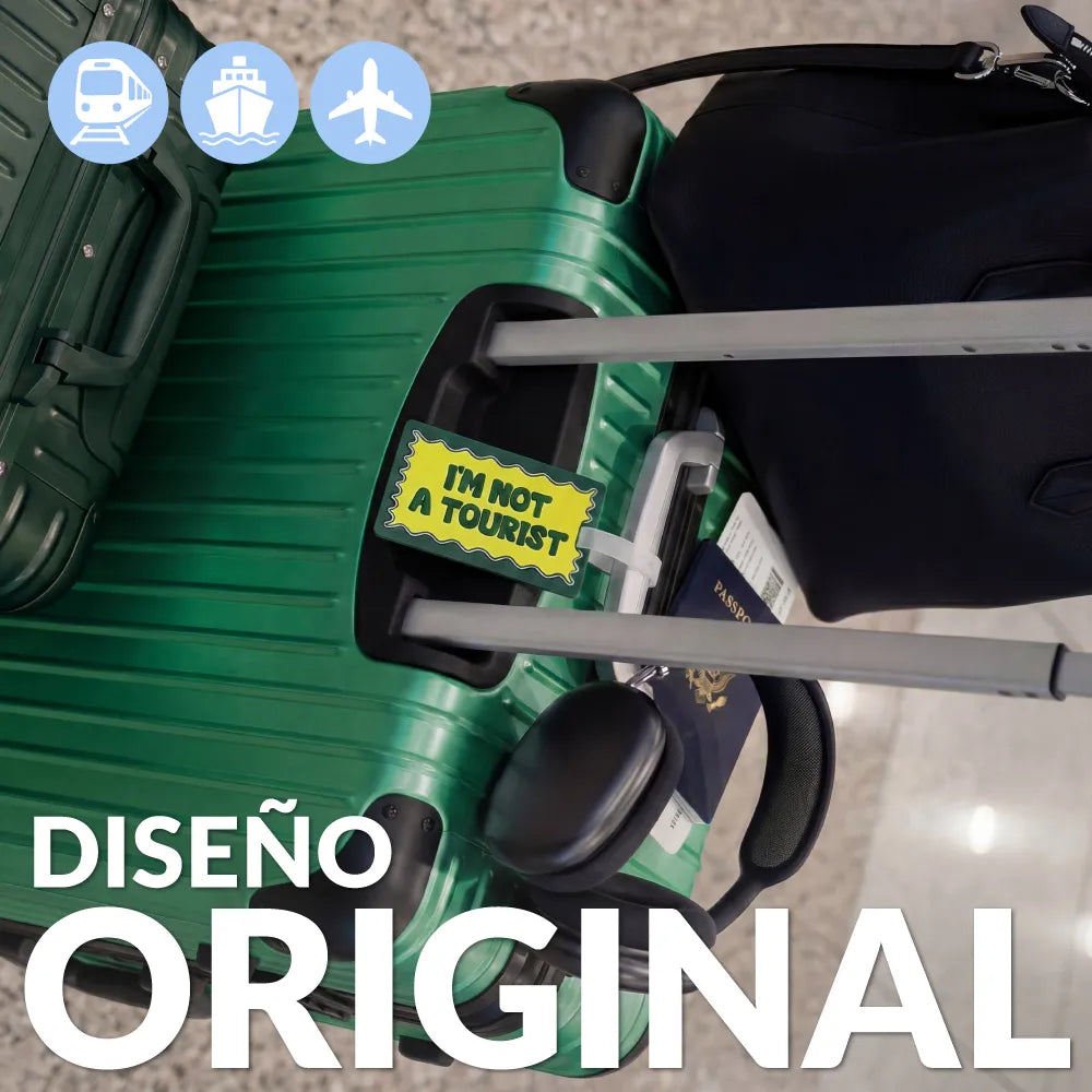 Identificador de maleta "I’m not a tourist"