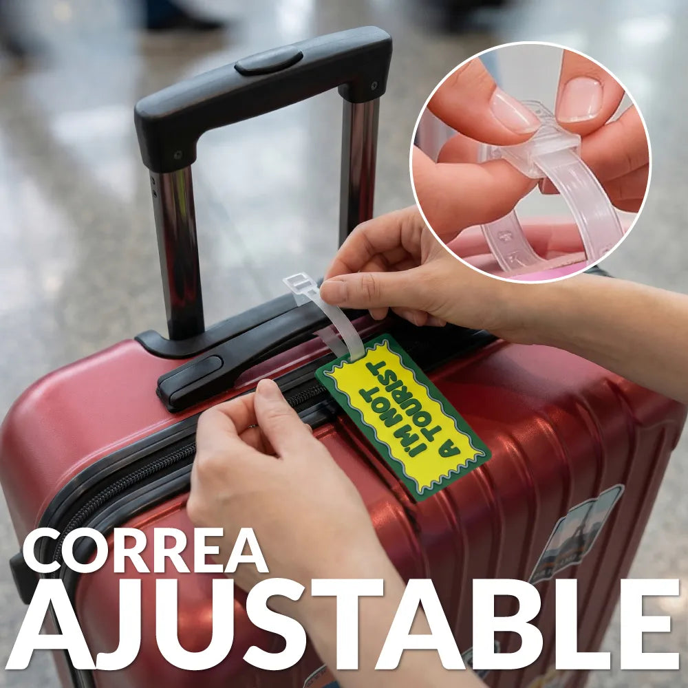 Identificador de maleta "I’m not a tourist"