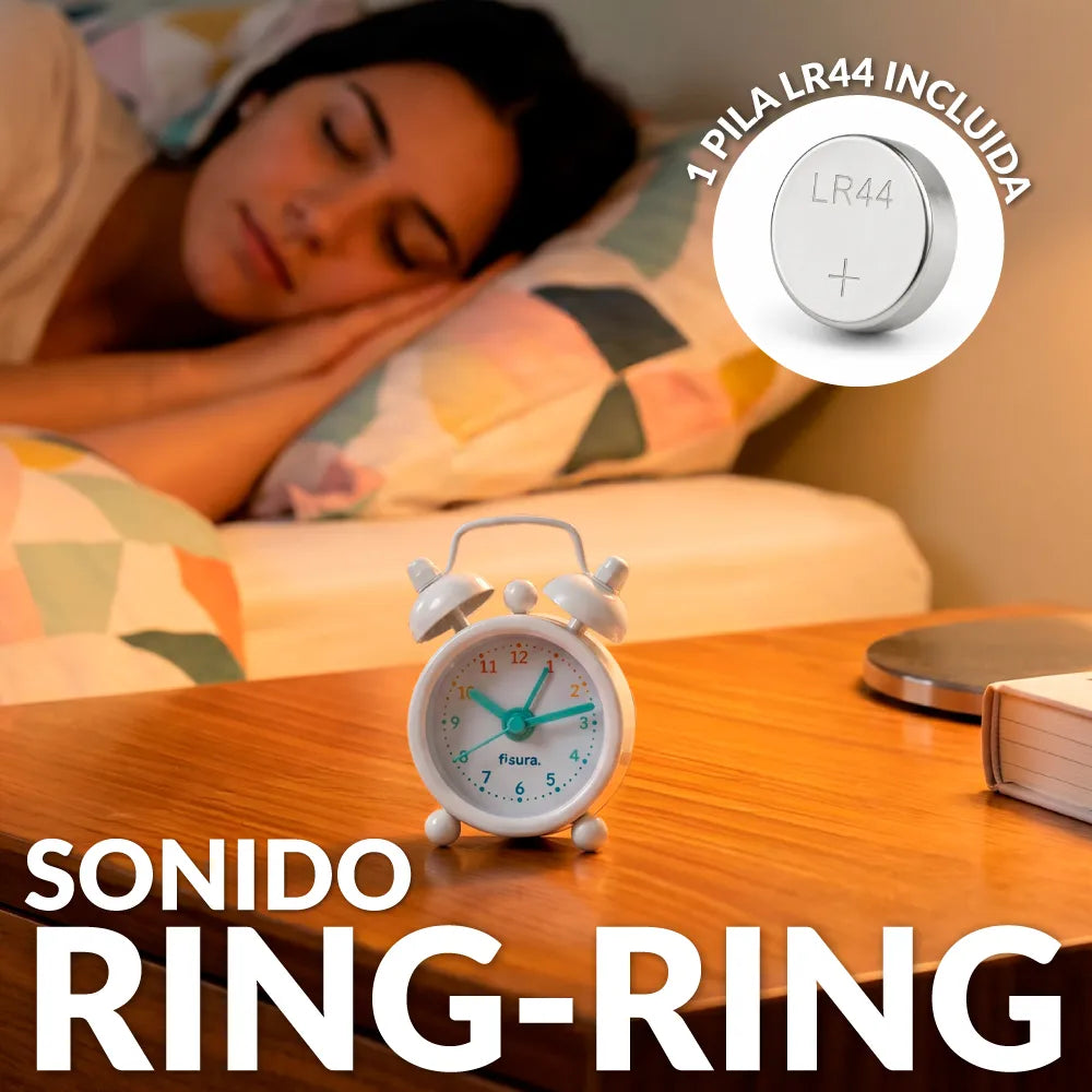 Reloj despertador retro mini arcoíris