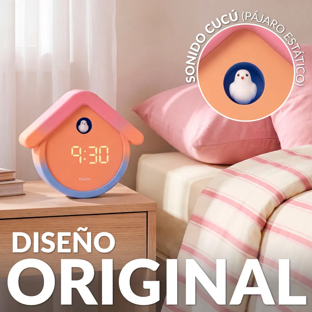 Reloj cuco digital degradado con cable