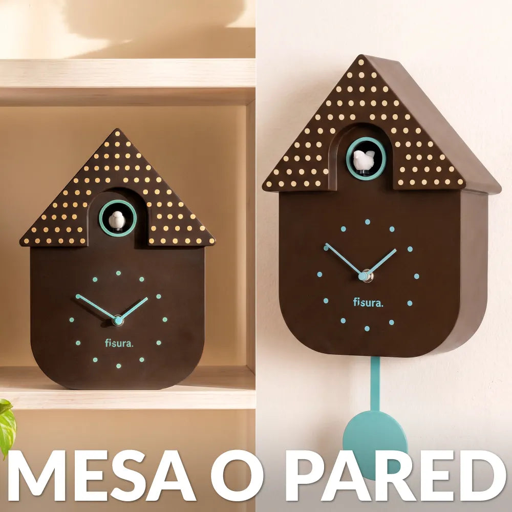 Reloj cuco casita lunares