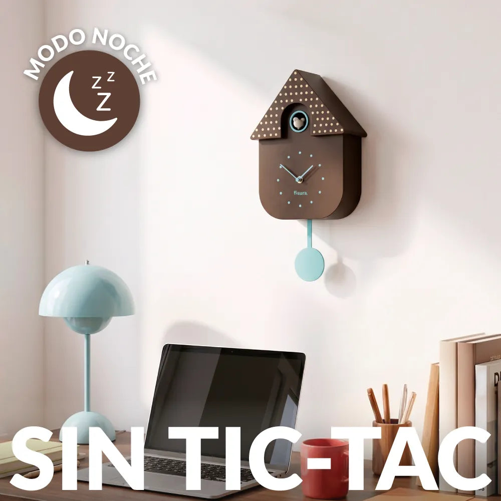 Reloj cuco casita lunares