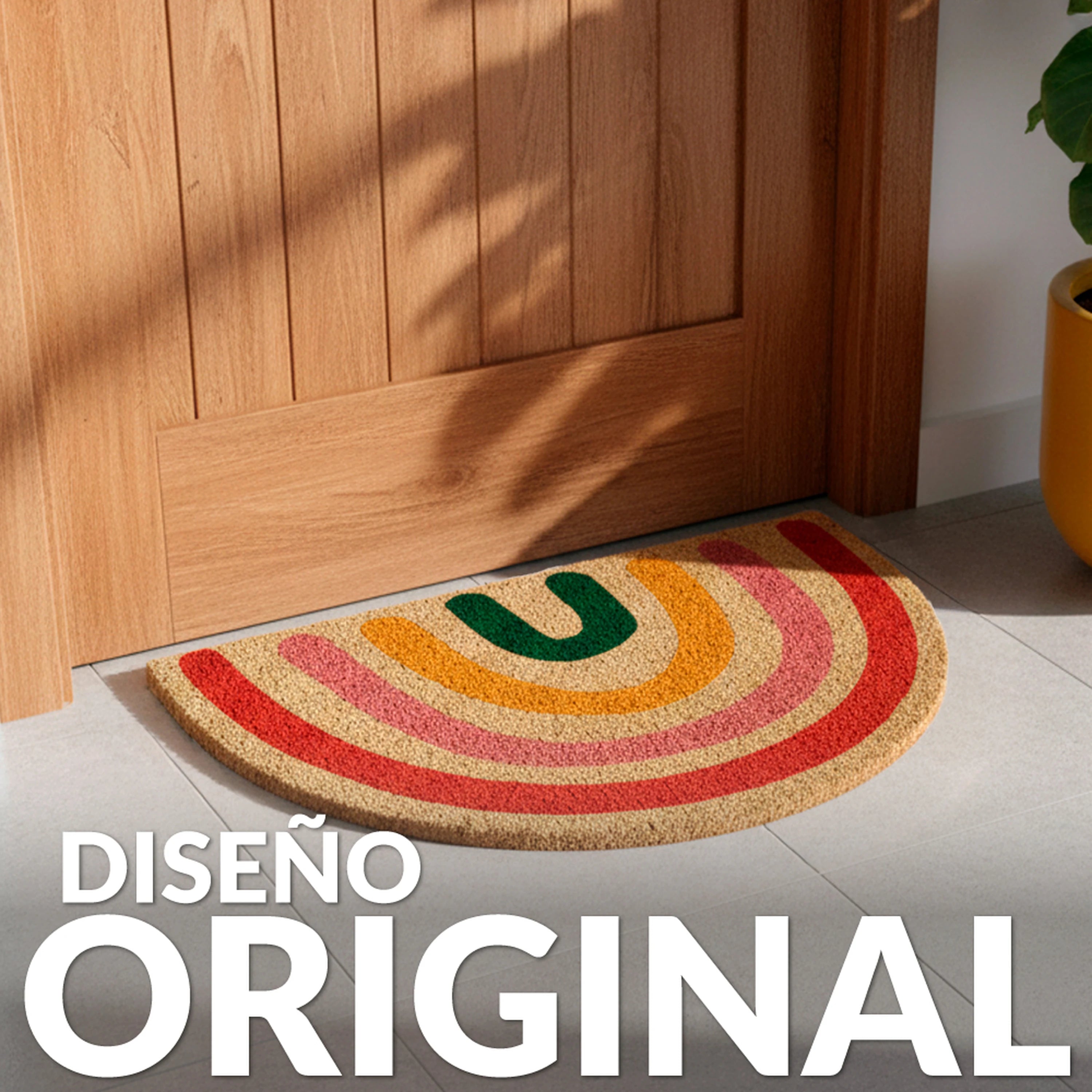 Felpudo "Arcoíris boho"