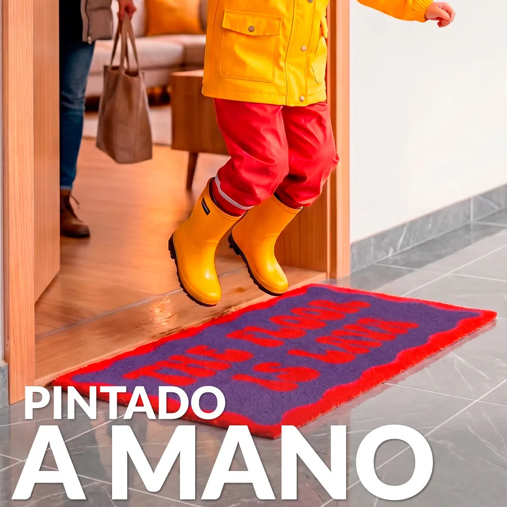 Felpudo "The floor is lava"
