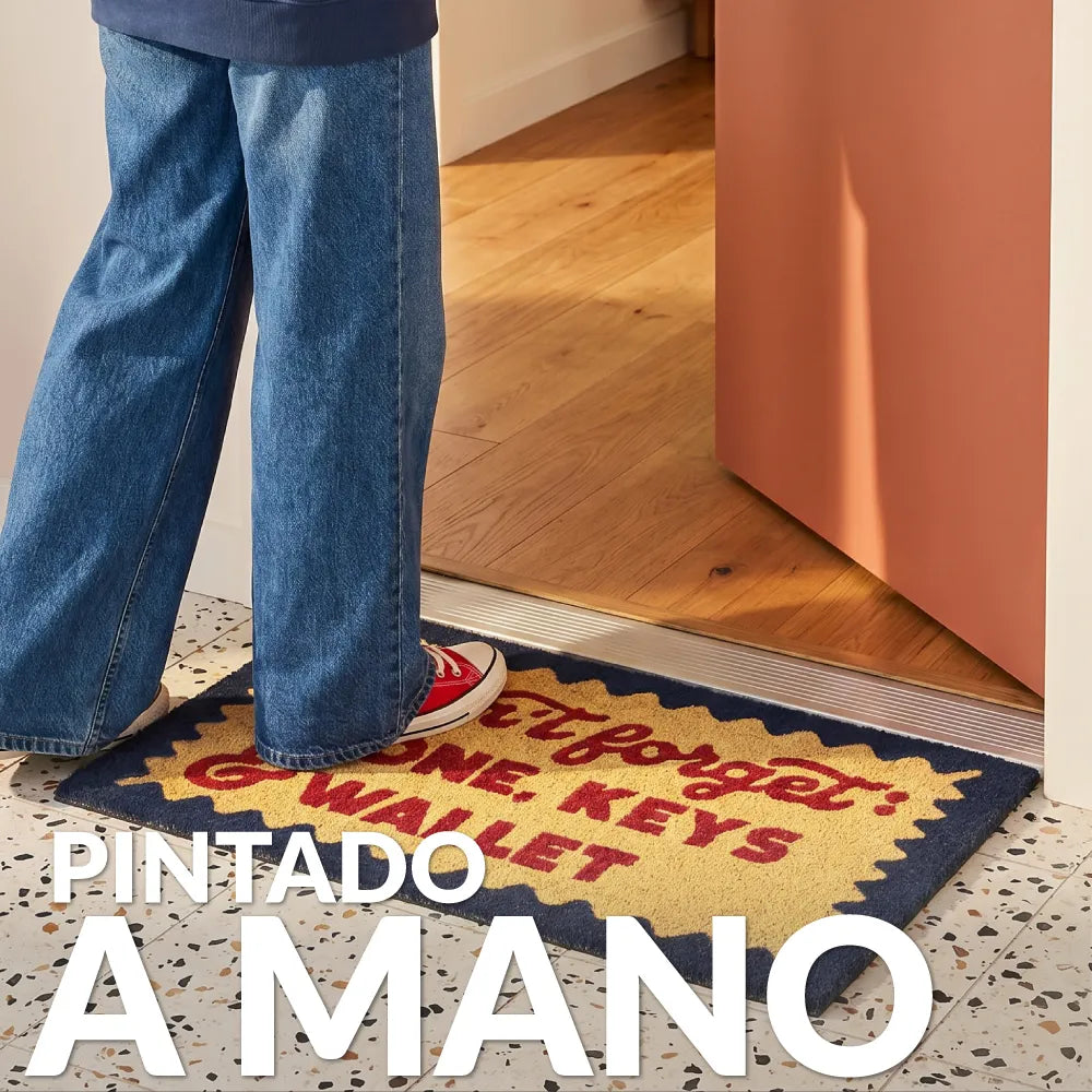 Felpudo "Don’t forget phone, keys & wallet"