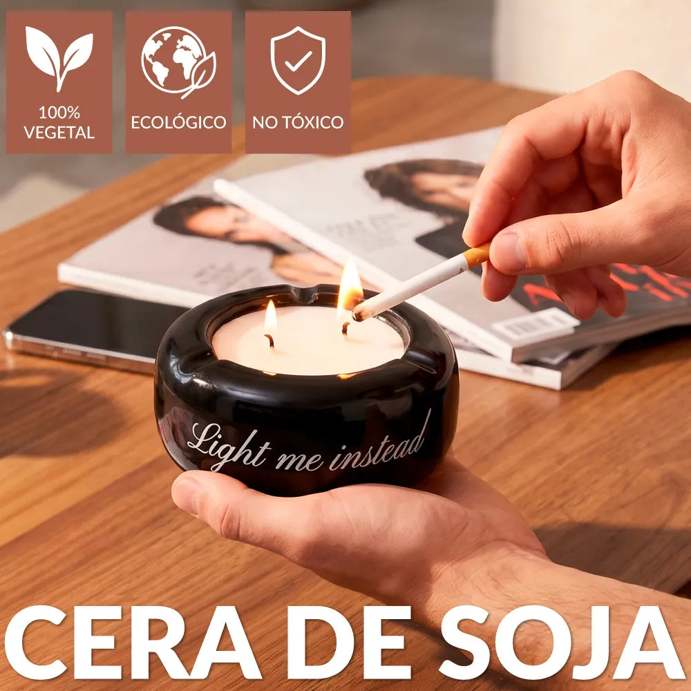 Bougie multi-usages “Light me instead” – tabac et miel