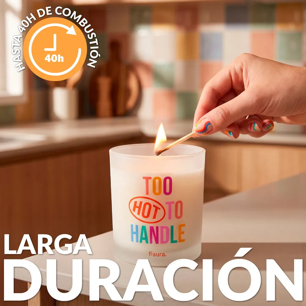 Bougie en verre “Too hot to handle” – vanille