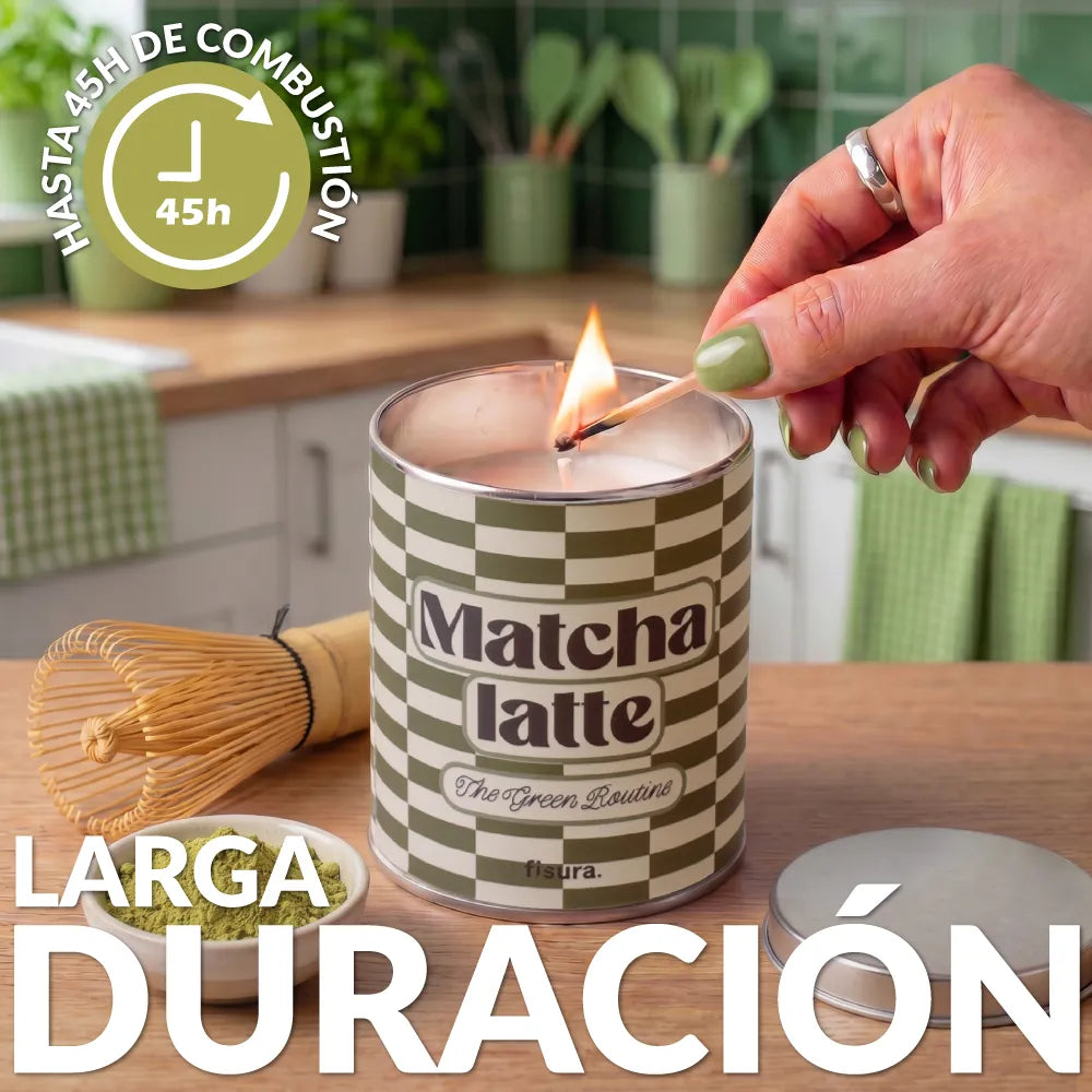 Vela en lata de metal “Matcha latte” – matcha