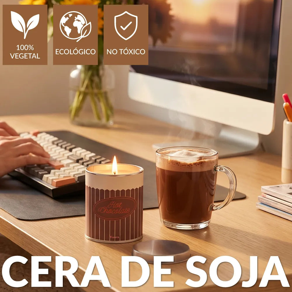 Vela en lata de metal “Hot chocolate” – chocolate