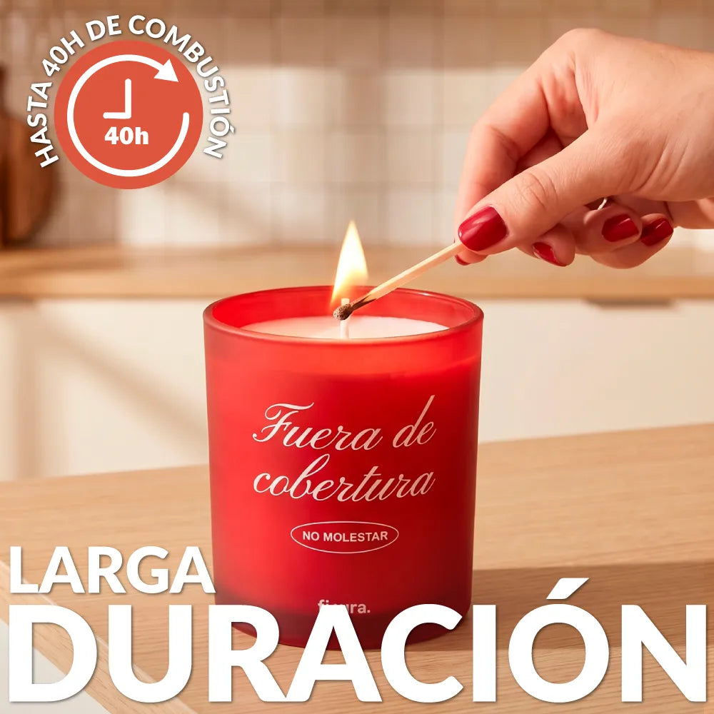 Bougie en verre “Fuera de cobertura” – bois