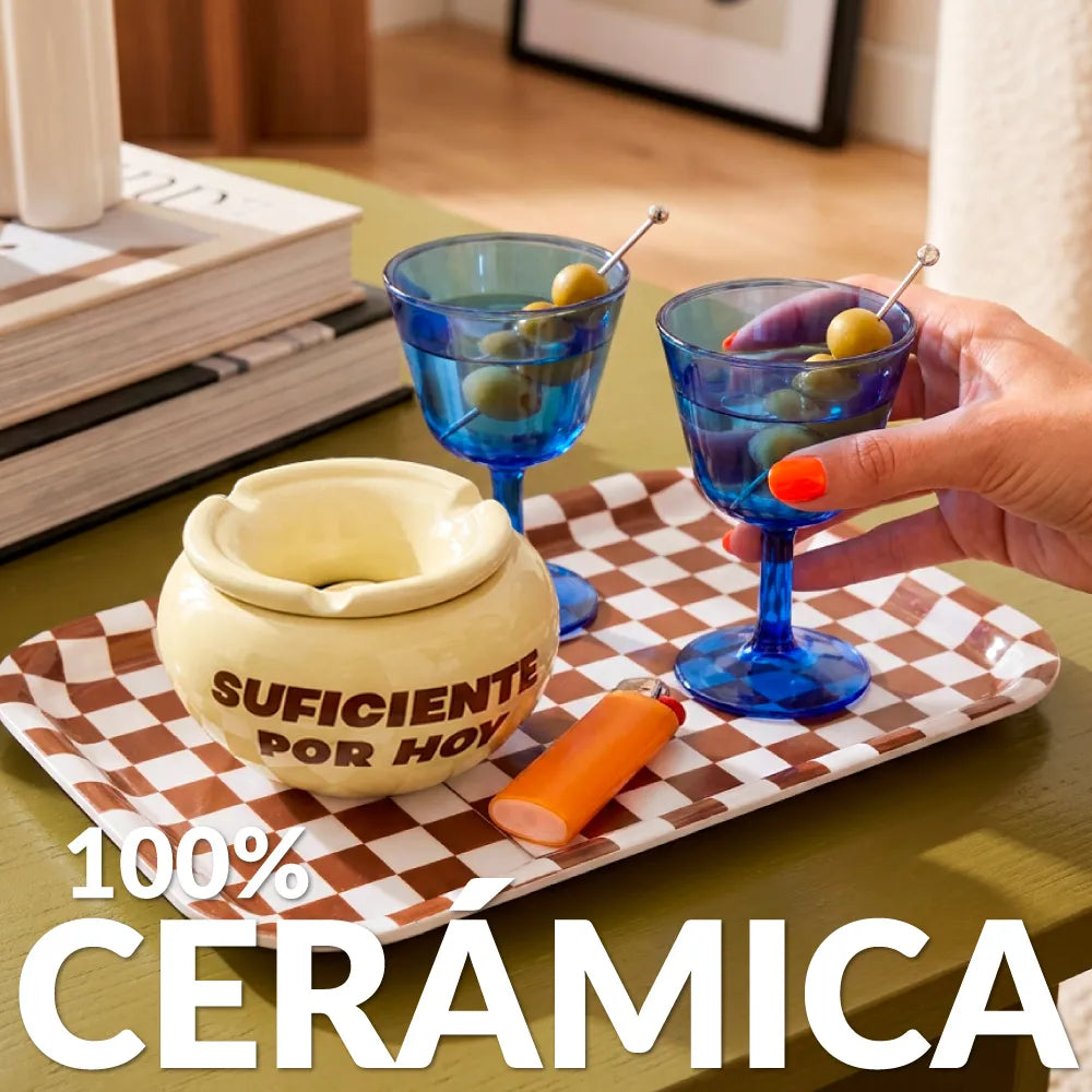 Cenicero con tapa “Suficiente por hoy”