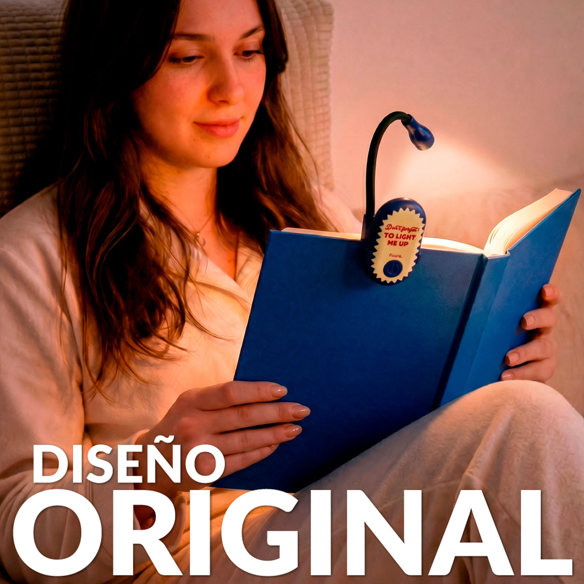Luz de lectura orientable “Don’t forget to light me up”
