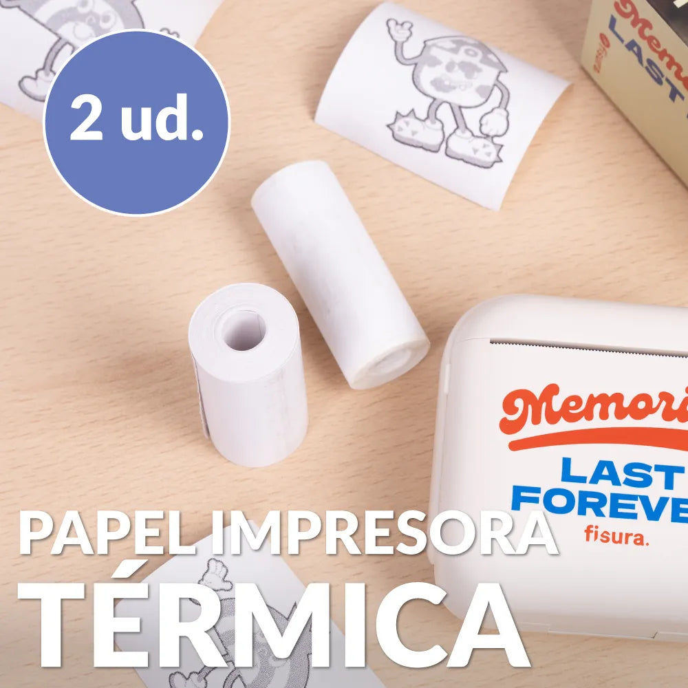 Pack de 2 rollos de papel