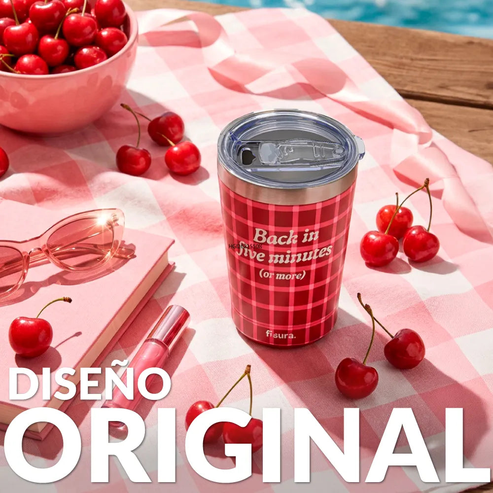 Vaso termo “Back in five minutes or more”