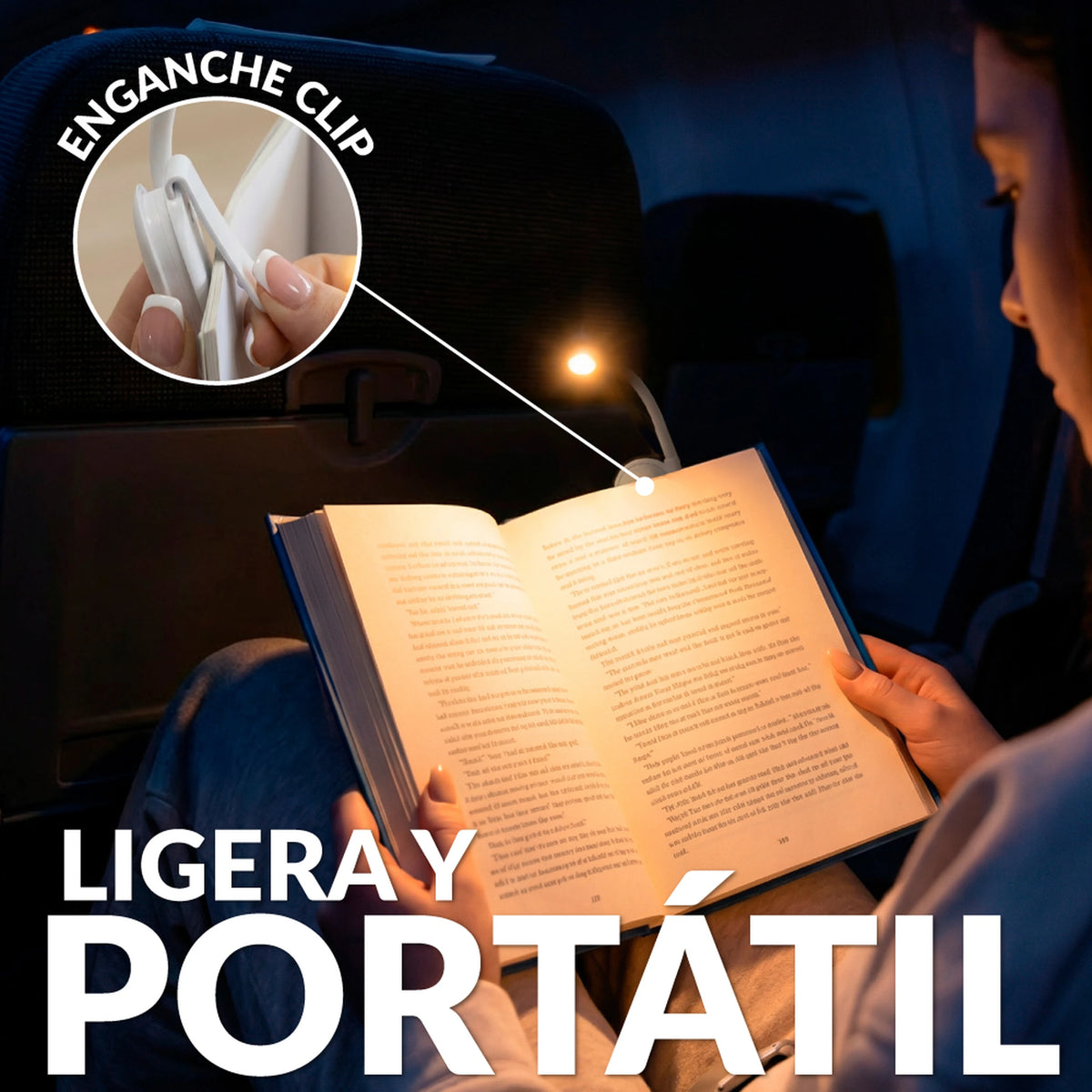 Luz de lectura orientable “Born to read”
