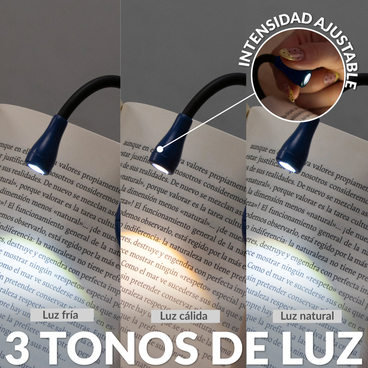 Luz de lectura orientable “Solo una página más”