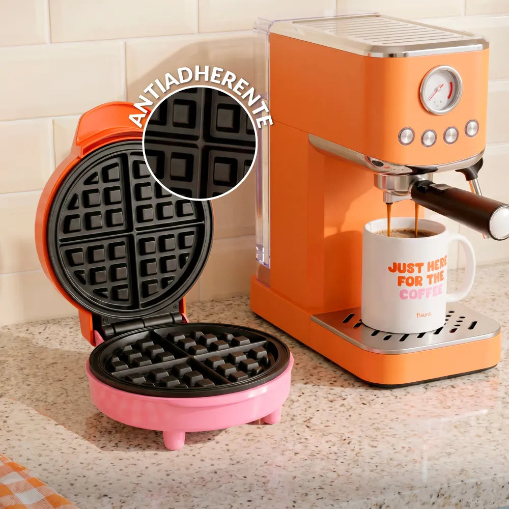 Máquina de gofres "Just here for the waffles"